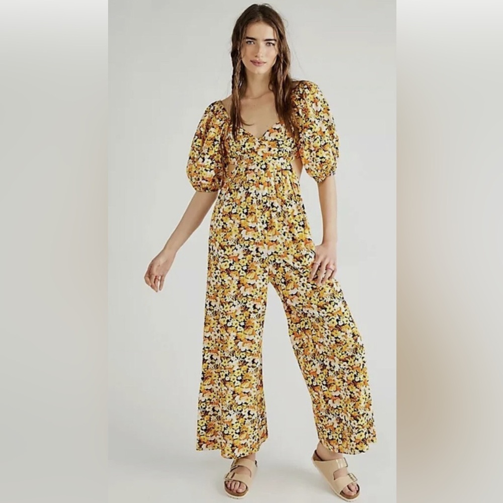 FREE PEOPLE Printed Amy Jumpsuit Size medium - Picture 4 of 9